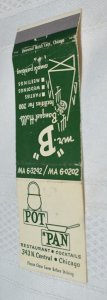 Pot n Pan Chicago Illinois 20 Front Strike Matchbook Cover