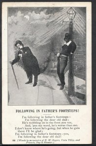 Written Word Postcard - Following In Father's Footsteps!  RS1019