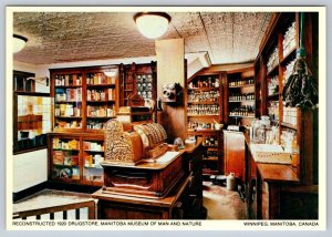 1920 Drugstore, Manitoba Museum Of Man And Nature, Winnipeg Chrome Postcard