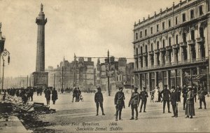 ireland, DUBLIN, Sinn Fein Rebellion Postcard, Sackville Street (1916)