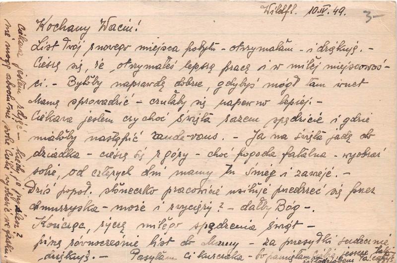 A35/ Easter Postcard Holiday Greetings 1949 Hand Drawn Foreign Chick Eggshell 9