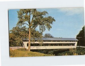 Postcard The Johnson Covered Bridge, Lancaster, Ohio