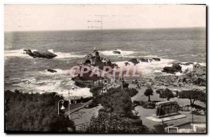 Postcard Modern Rock Biarritz and L & # 39Esplanade of the Virgin