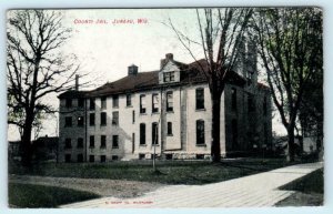 JUNEAU, Wisconsin WI ~ Dodge COUNTY JAIL ca 1910s Kropp Postcard 