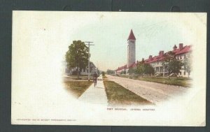 1899 Post Card Fort Sheridan IL General Quarters