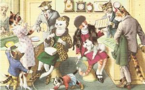 \At the Jewellery\ Mainzer Dressed Cats PC #4975