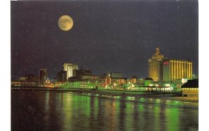 Moon over Atlantic City New Jersey  