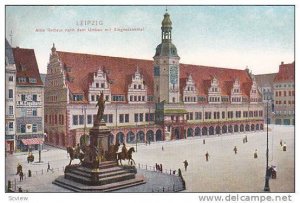 Altes Rathaus Nach Dem Umbau Mit Siegesdenkmal, Leipzig (Saxony), Germany, 19...