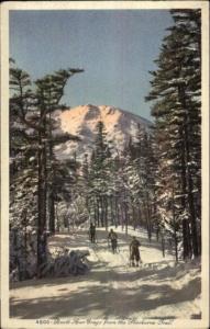 Skiing White Mountains NH Postcard BOOTT SPUR CRAGS FROM SHELBURNE TRAIL