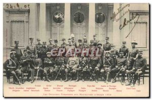 Old Postcard Army Foreigners officers of the General Labor & # 1902 39armee