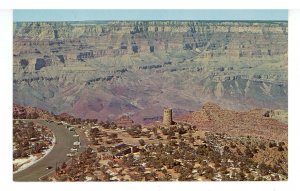 AZ - Grand Canyon Nat'l Park. The Watchtower at Desert View, Aerial Photo