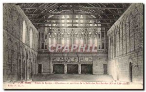 Postcard Poitiers Old Courthouse Fireplaces And Verrieres De La Salle Des Pas...