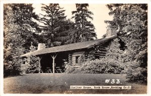 J51/ Logan Ohio RPPC Postcard c1940 Rock House Shelter House Cave 338