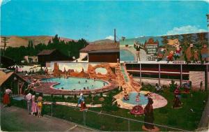 1959 Salt Lake City Utah Romney Motor Lodge pool roadside Security 10162