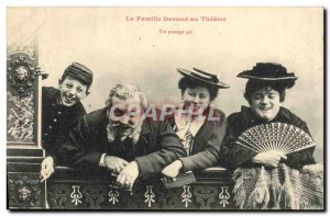 Old Postcard Fancy The Durand family to the theater a gay way