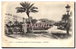 Nice-The New Gardens and the Casino Municipal Post Card Old