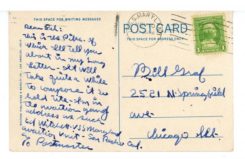 CA - Long Beach. The Pike, Roller Coaster, Amusements, Beach ca 1920's