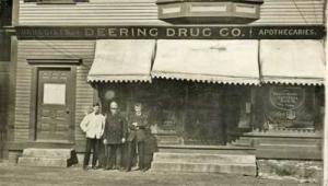 Portland ME Deering Drug Store Morrills  Postcard Print
