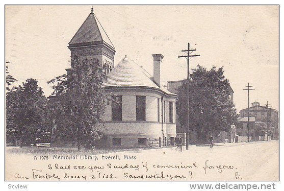 Memorial Library, Everett, Massachusetts, PU-1907