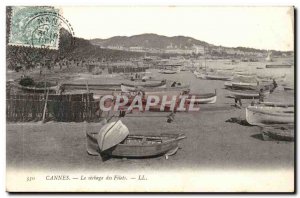 Cannes Old Postcard The drying nets