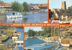 BR81985 river bure norfolk broads ship bateaux  uk