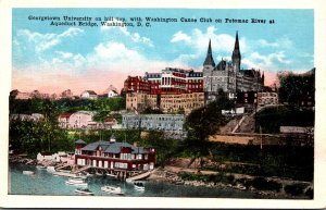 Washington D C On Hill Top With Washington Canoe Club On Potomac River At Aqu...