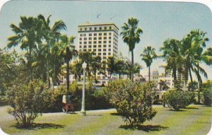 Florida Miami Bayfront Park Columbus Hotel In The Background