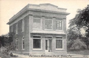 Rome Pennsylvania Famers National Bank Vintage Postcard AA29046