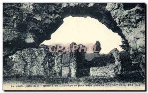 Old Postcard Picturesque Cantal From Ruins & # 39Abbye From Feniers Pres De C...