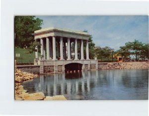 Postcard Plymouth Rock And Portico, Plymouth, Massachusetts