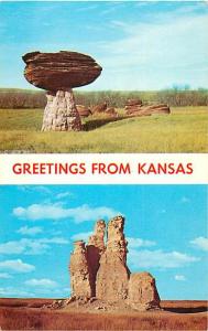 Rock Formations Greetings from Kansas KS