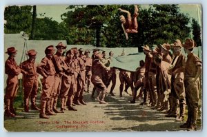 1910 Gettysburg Pennsylvania Postcard Camp Life Rookies Portion Army Soldiers
