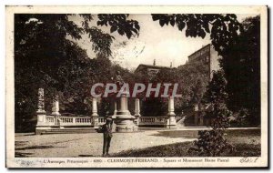Old Postcard L & # 39Auvergne Picturesque Clermont Ferrand Monument Square an...