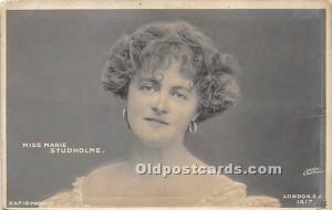 Miss Marie Studholme Theater Actor / Actress Unused 