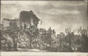 WWI Destruction - Longwy France c1915 Real Photo Postcard