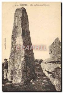 Old Postcard Dolmen Megalith Erdeven l & # 39un of giants Kerzerho