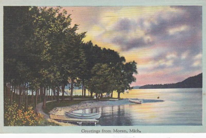 Michigan Greetings From Moran 1947