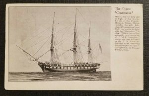 1906 Mint Postcard US Navy Frigate Constitution Ships Boat