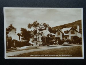 Scotland LOCHEARNHEAD POST OFFICE & WAR MEMORIAL c1929 RP Postcard by Valentine