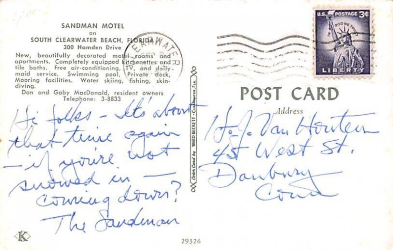 Sandman Motel Pool - Clearwater, Florida FL  