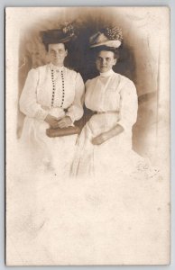 RPPC Ladies Aggie Joliet Illinois to Belle McLauren Plainfield NJ Postcard D27