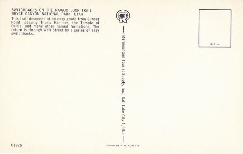 Switchbacks on Navajo Loop Trail - Bryce Canyon National Park, Utah