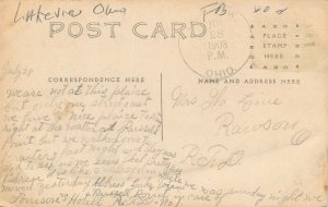 LP44 Lakeview Ohio RPPC Postcard Praters Park