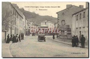 Postcard Old Automobile Gordon Bennett Cup in 1905 Pontaumur