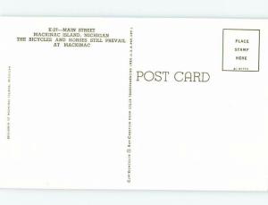 Unused Pre-1980 STREET SCENE Mackinac Island Michigan MI hp1742