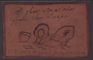 A Few Scratches,Chicks,Leather Postcard