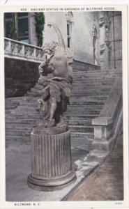 North Carolina Asheville Ancient Statue In Grounds Of Biltmore House Curteich