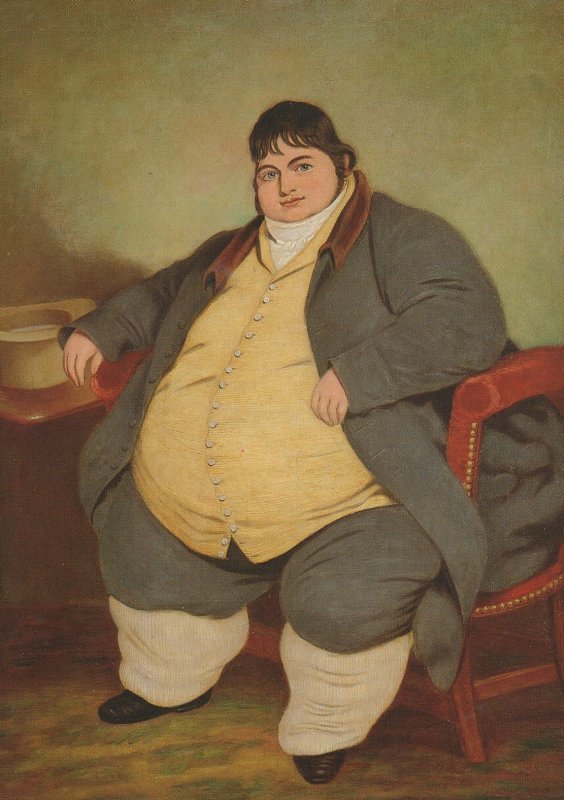 Daniel Lambert Biggest Fattest Man Stamford Leicester Postcard