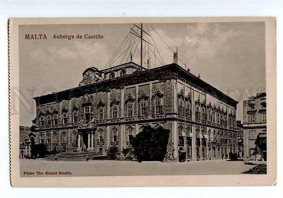 126608 MALTA Auberge de Castille Vintage postcard