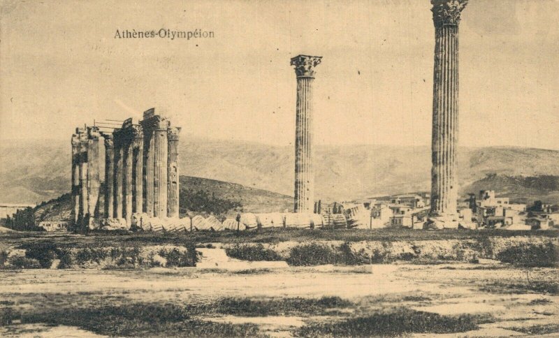 Greece Athens Olympieion Vintage Postcard 07.73